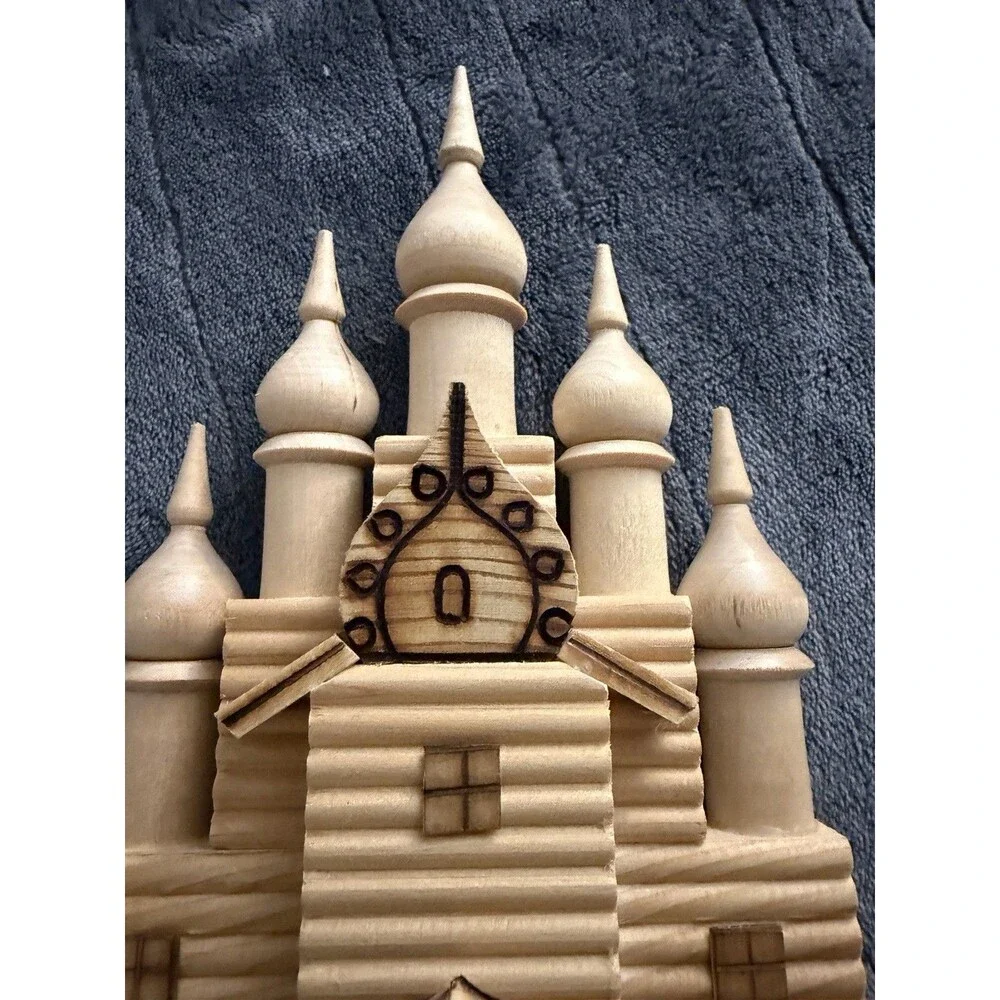 Vintage Soviet Russian Kizhi Wooden Church Model Folk Art Souvenir USSR 10”
